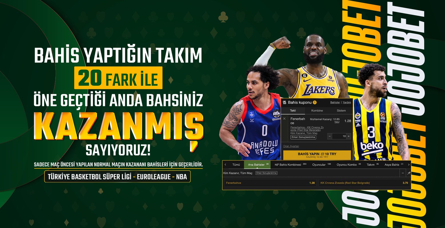 Jojobet’ten basketbol bahislerini erken sonuçlandırma imkanı!