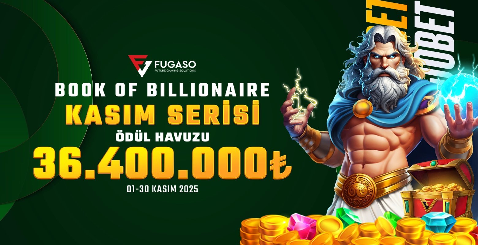 Fugaso sağlayıcısının seçili oyunlarında geçerli 36.400.000₺ ödüllü turnuvasına hemen katıl!