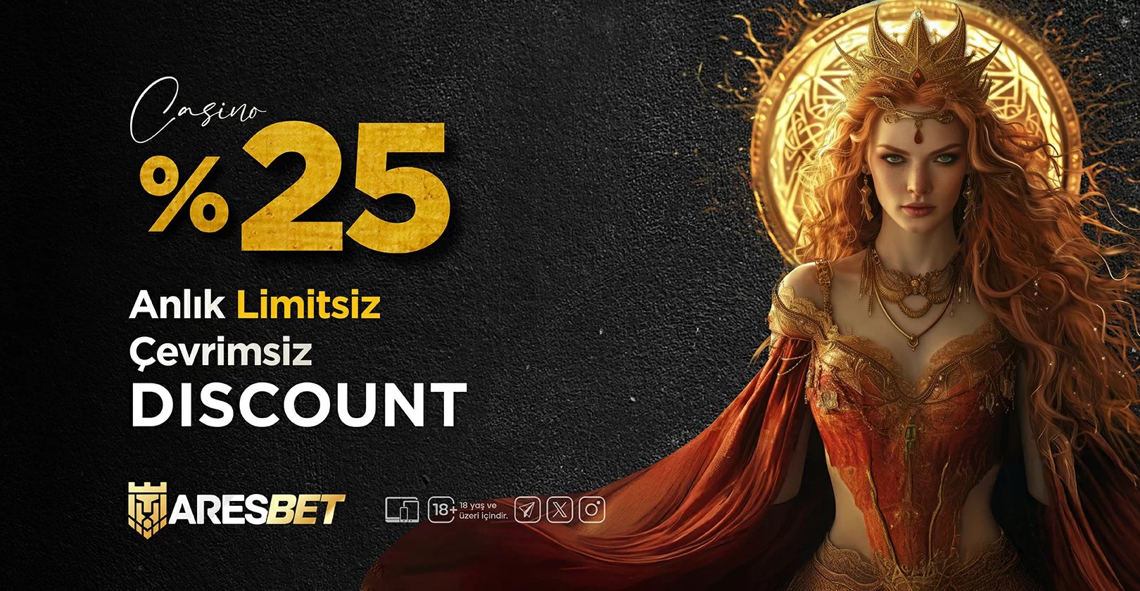 Anlık Çevrİmsİz Lİmİtsİz %25 Casİno Dİscount!