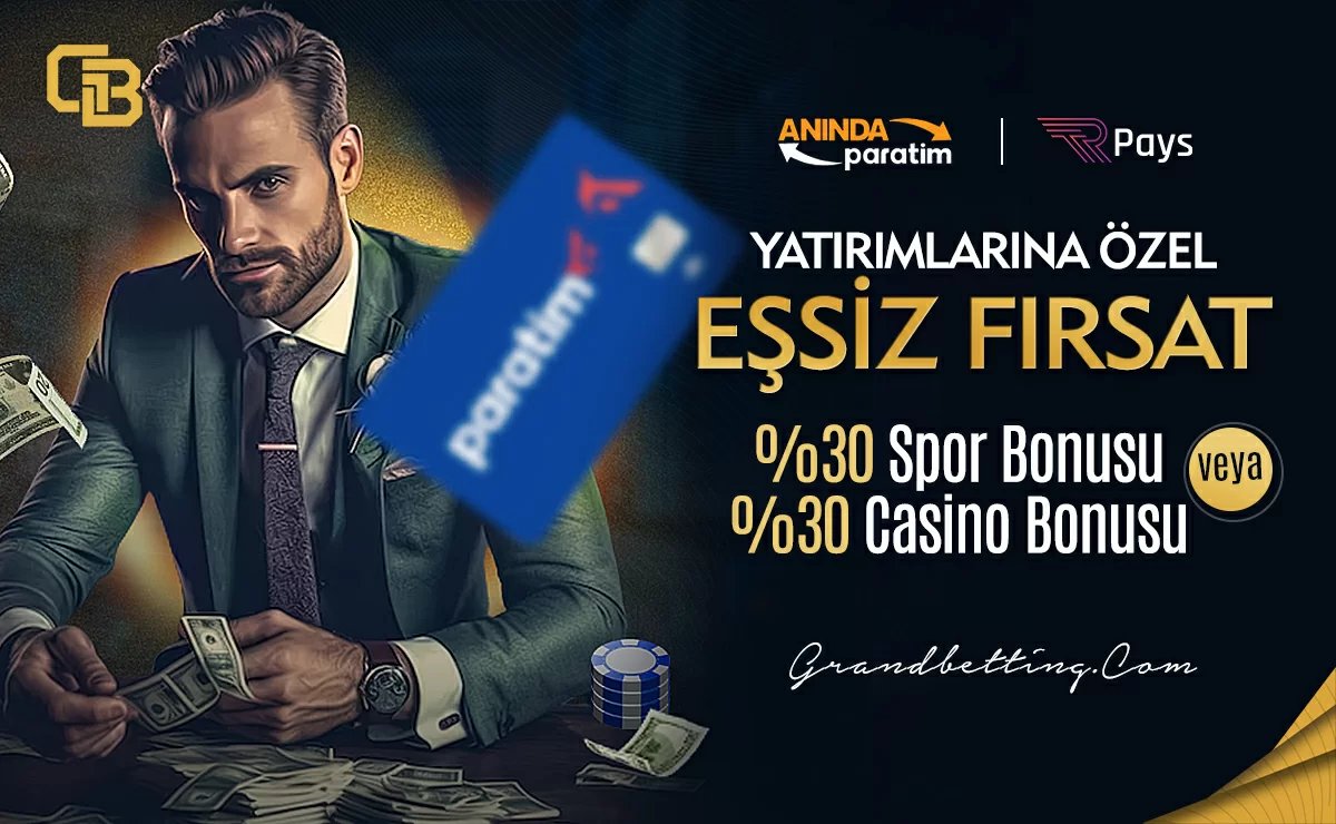 ANINDA PARATİM & TRpays %30 SPOR YATIRIM BONUSU & CASİNO DİSCOUNT