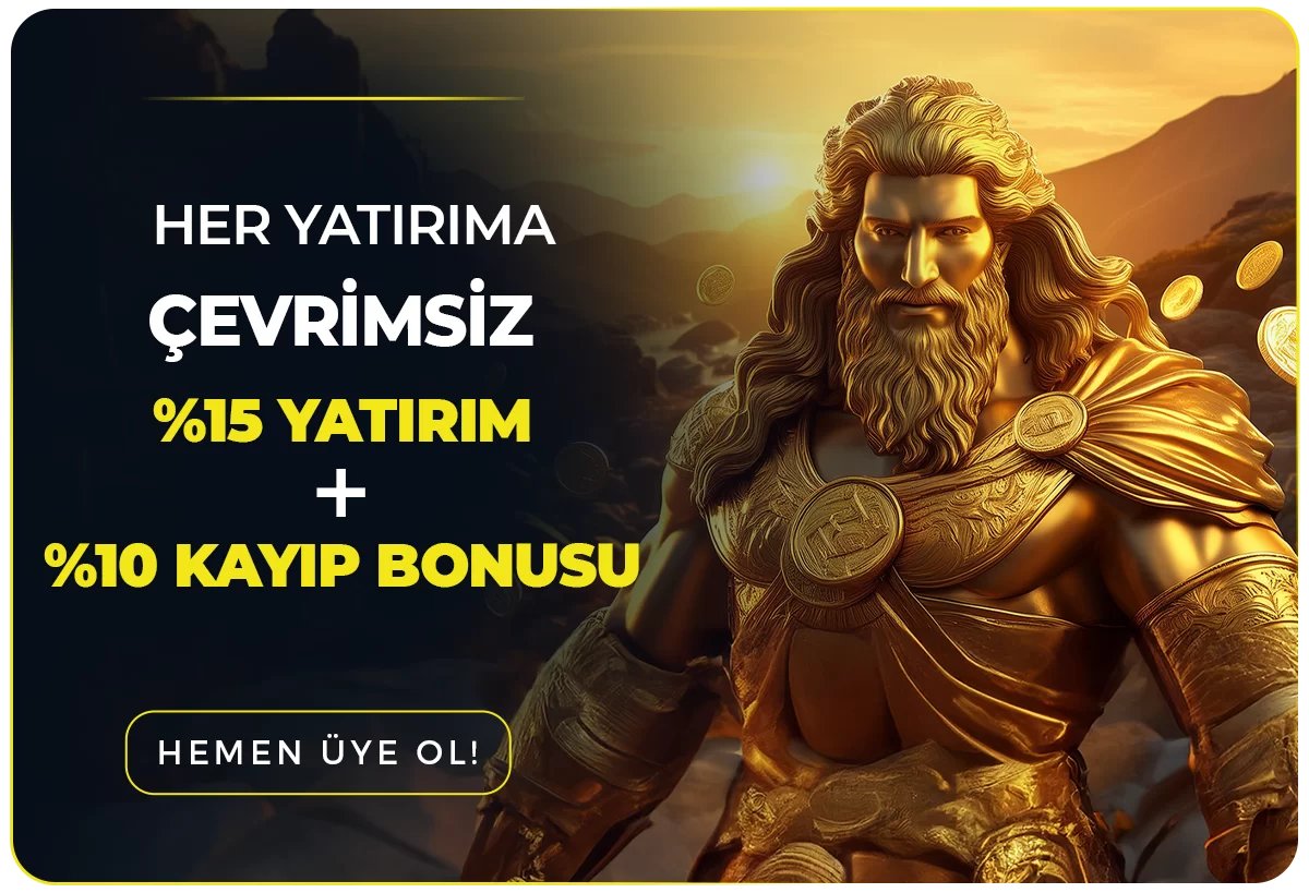 HER YATIRIMA ÇEVRİMSİZ %15YATIRIM + %10 KAYIP BONUSU