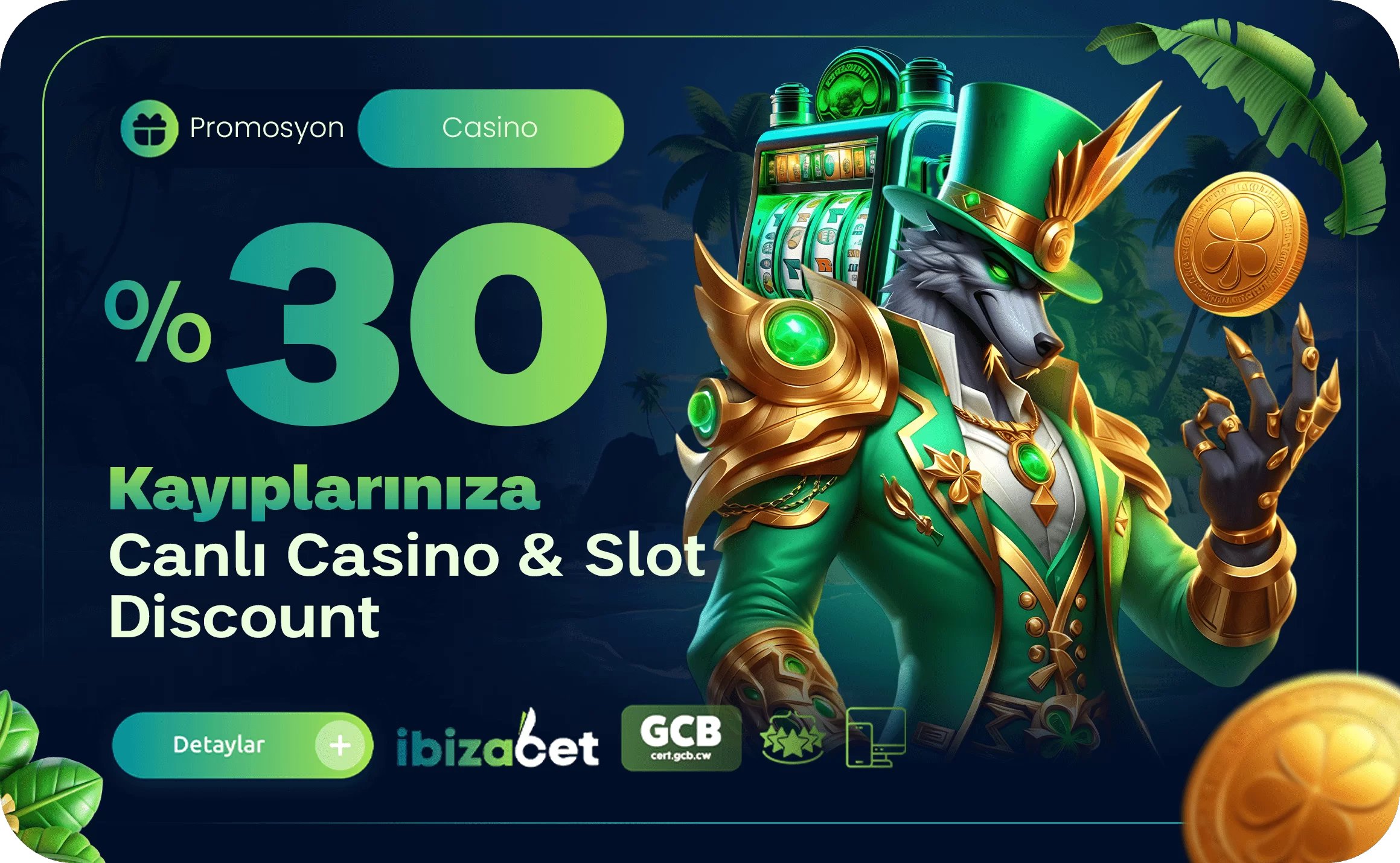 %30 KAYIPLARINIZA CANLI CASINO & SLOT DISCOUNT