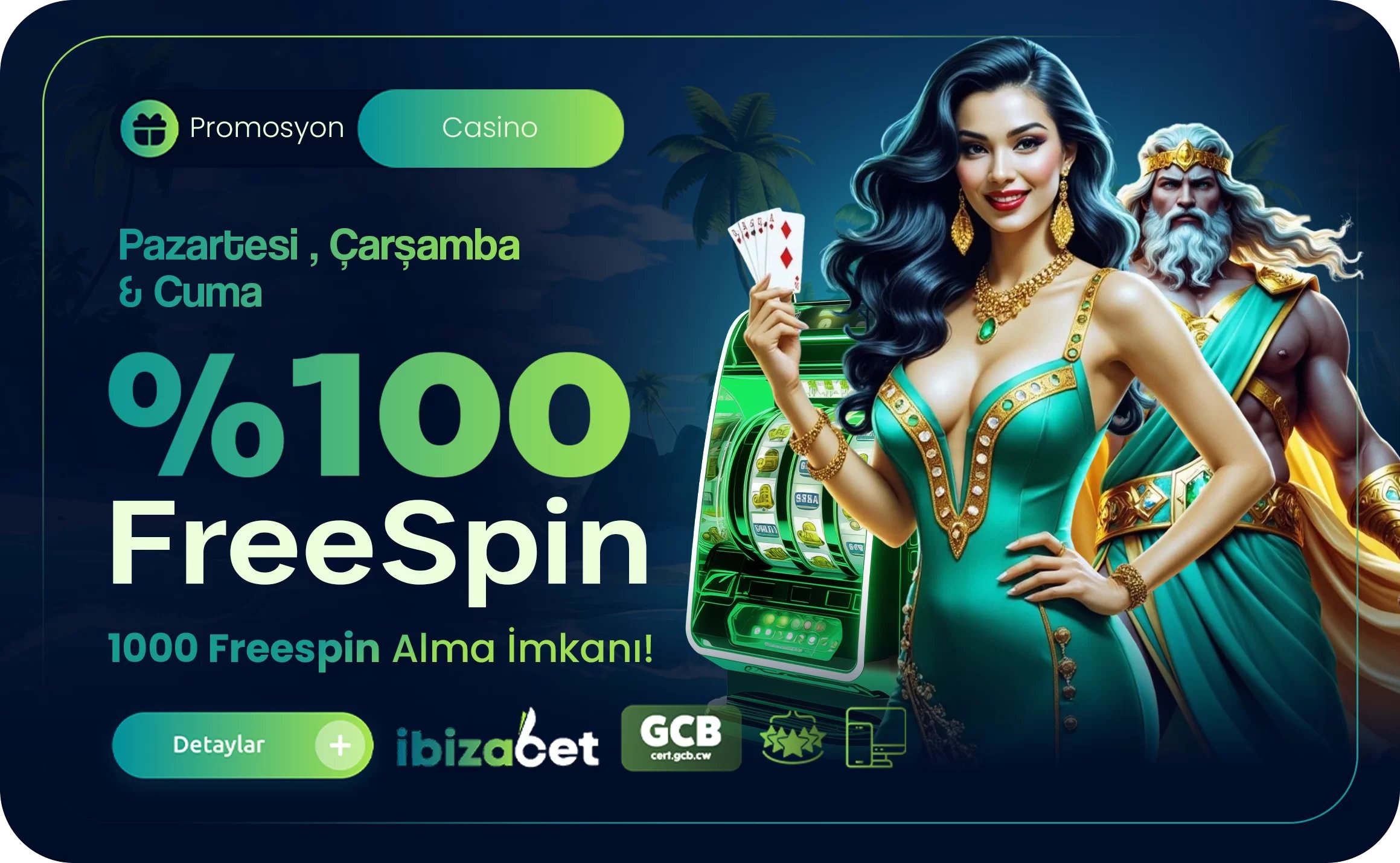 Pazartesİ , Çarşamba & Cuma 1000 Freespİn’e Kadar %100 Spİn !